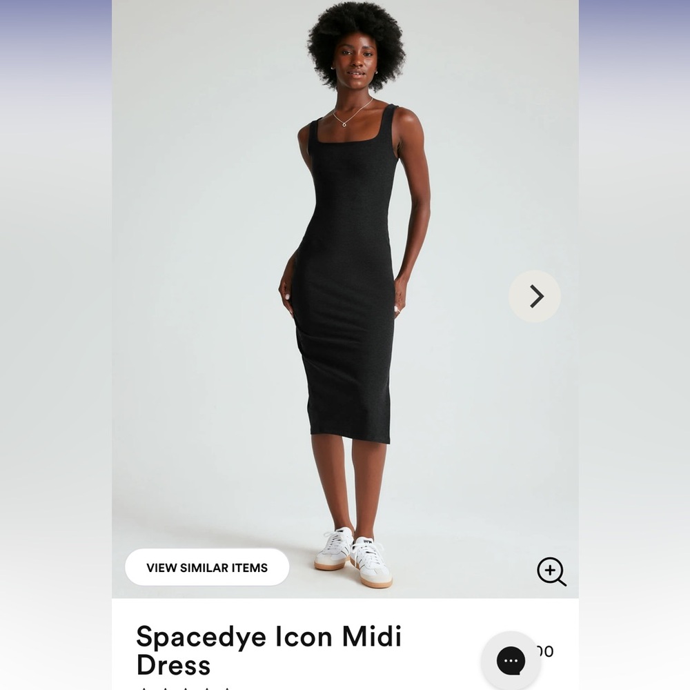 Beyond Yoga Spacedye Icon Midi Dress in Darkest Night Size M